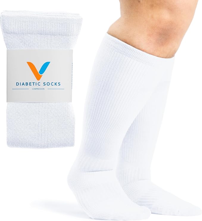 Viasox Compression Socks for Women and Men, Knee High Socks 12-15 mmhg Circulation Support for Flight, Travel by Viasox