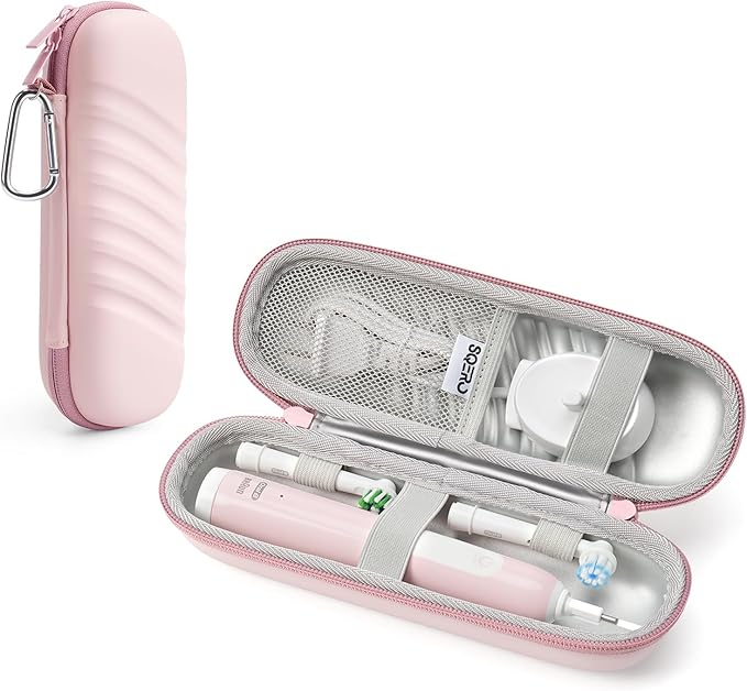 SQERO Electric Toothbrush Case for Oral-B Pro/iO/Philips Sonicare | Waterproof Traveling Toothbrush Storage Bag with Mesh Pocket Covers Protection by SQERO