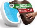 ComfiLife Extra Large Gel & Memory Foam Seat Cushion - Doctor Recommended Office Chair, Car Seat, Lifting Cushion - Back & Sciatica Pain Relief - Wide Seat Cushion for Big & Tall (Brown) by ComfiLife