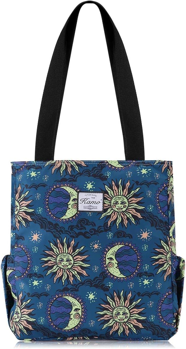 KAMO Floral Tote Bag - Waterproof Lightweight Handbags Travel Shoulder Bag for Hiking Yoga Gym Swimming Travel Beach by KAMO
