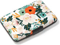 Credit Card Holder, Mini Aluminum Card Wallet RFID Blocking Slim Metal Hard Card Case for Women Men, Colorful Flowers by Atufsuat