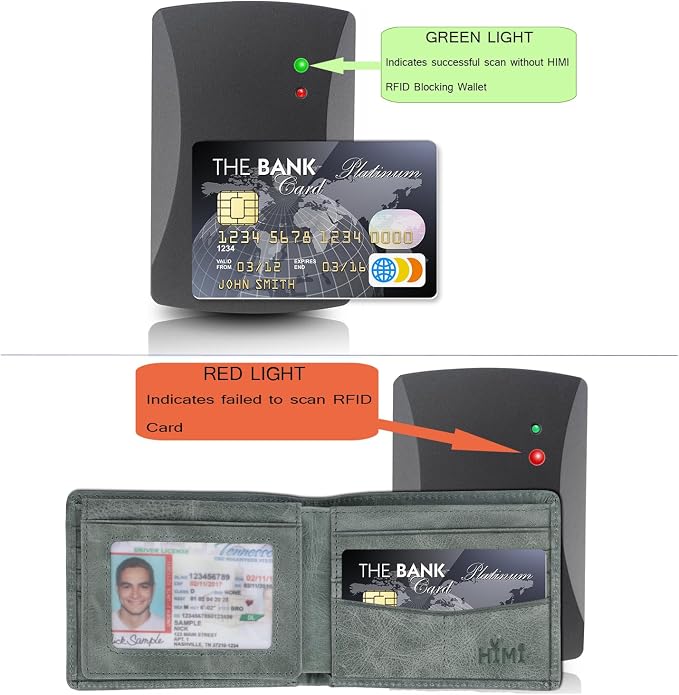 HIMI Wallet for Men-Genuine Leather RFID Blocking Bifold Stylish Wallet With 2 ID Window - Image 5