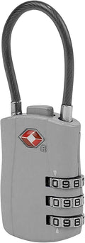 Travelon TSA Accepted Luggage Cable Lock, Silver, One Size by Travelon