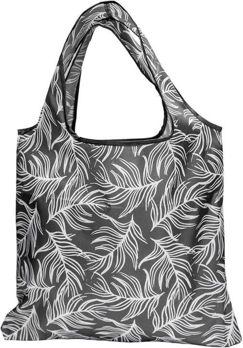 1 Pack Reusable Shopping Bag, Foldable Grocery Bag (Leaves) | Large Capacity, Washable, Grocery Tote, Utility Travel Shoulder Bag by MOLOVACase