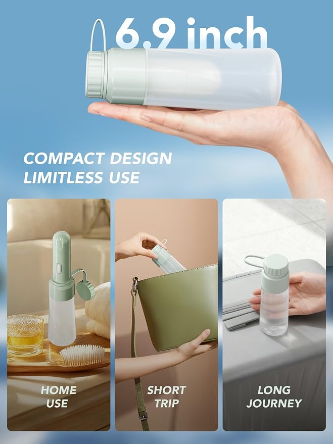 Electric Portable Bidet Sprayer Bottle Handheld for Women & Men, Travel Bidet Portable for Travel, Personal High Pressure Hygiene for Backpacking & Camping (VMASSTONE EPB-001 Mint Green) - Image 5