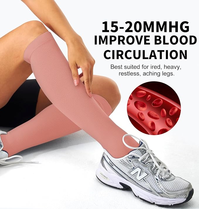 Compression Socks for Women & Men (3 pairs) - Best Support for Nurses, Running, Hiking, Recovery & Flight Socks - Image 4