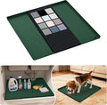 URMONA Waterproof Silicone Under Sink Mat 19'' x 19'' Shelf Liner for Kitchen and Bathroom, Cabinet and Counter Protector, Storage and Organizers, Litter Mat, Pet Cat Puppy Essentials(Green) by URMONA