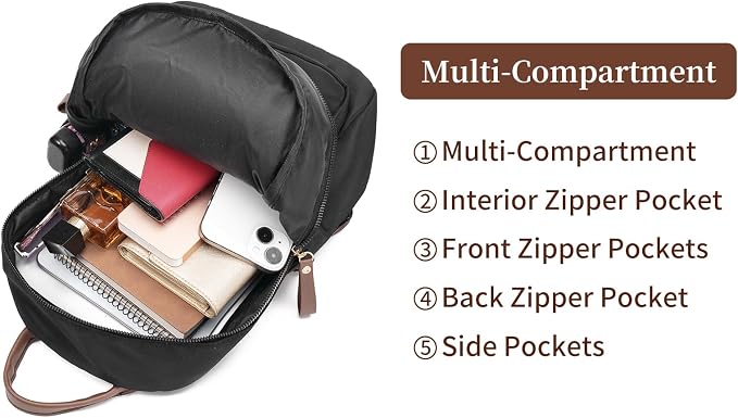 GAEKEAO Backpack Purse for Women PU Leather Anti-theft Backpack Ladies Convertible Large Travel Designer Fashion Shoulder Bag - Image 2