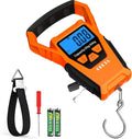 HEETA Waterproof Fish Scale Digital Hanging Fishing Luggage Weight Scale | Up 110lb/50kg Portable Scale with Backlit LCD Display, for Home & Outdoor, Measuring Tape and 2 AAA Batteries Included by HEETA