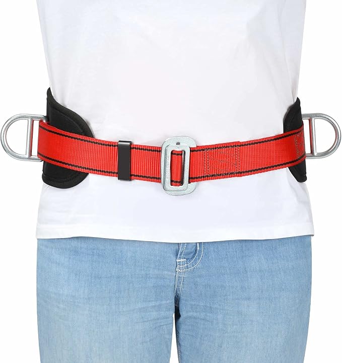Safety Climbing Belts, Positioning Climbing Belt with Waist Pad and 2 D Rings, Safety Belt Kit Personal Portable Protective Equipment - Image 6