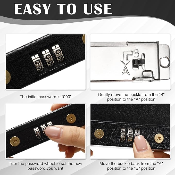 Reallnaive 1 Pack Metal Box for Gamblers Pocket Sized Winner Bank Casino Cash Box with 2 Keys Portable Casino Money Safe strongbox for Cash Saving Go Home Money Gifts(Black,Coded) - Image 4