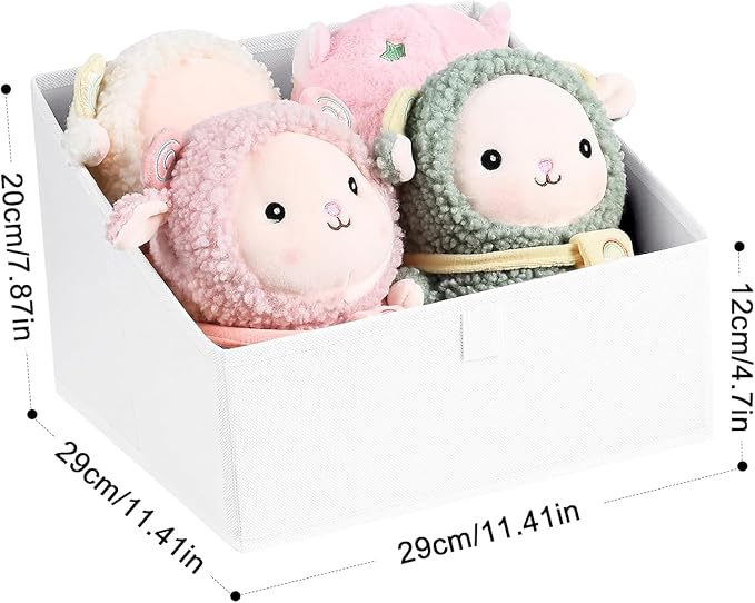 DIMJ Closet Storage Bins 8 Pack - Fabric Trapezoid Closet Organizer Bin, Foldable Storage Baskets for Shelves, Shelf Organizer, Clothing Storage Box for Toys, Books, Towel, Clothes - Image 2