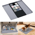 URMONA Waterproof Silicone Under Sink Mat 19'' x 19'' Shelf Liner for Kitchen and Bathroom, Cabinet and Counter Protector, Storage and Organizers, Litter Mat, Pet Cat Puppy Essentials(Light Grey) by URMONA