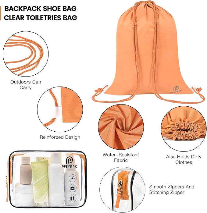 PFEYRPK Lightweight Compression Packing Cubes for Suitcases, Compressible Expandable Travel Packing Organizer with Clear Toiletries and Backpack Bag, Travel Essentials for Carry on Luggage 7 Set - Image 4