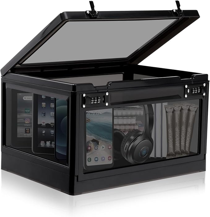 Lalifebuss Large Lock Box for Personal Items, 24 Litre Combination Lockable Storage Box for Office Locker/School/Medicine/Snacks/Phone Jail/Electronic/Home by Lalifebuss
