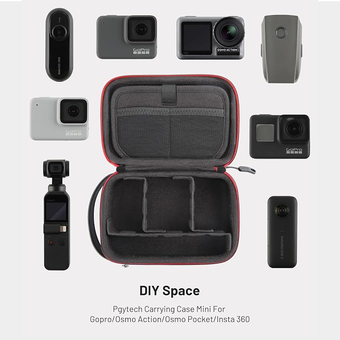 PGYTECH Camera Carrying Case Mini Compatible with OSMO ACTION 4/3,DJI OSMO Pocket 3/2, DJI Action 2, Gopro Hero 12/11/10/9, Storage Box Handbag for Insta 360, Feiyu Pocket Accessories | Compatible with DJI OSMO Action 6/5 Pro/Pocket 4/3/Xtra Muse/Luna ... - Image 3