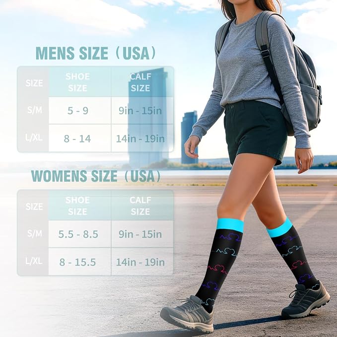 Copper Compression Socks for Women & Men (6 pairs) - Best Support for Nurses, Running, Hiking, Recovery - Image 6