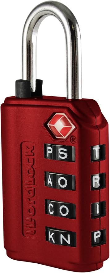 Wordlock LL-206-RD TSA Approved Combination Luggage Lock – 4 Dial, Red, normal - Image 6