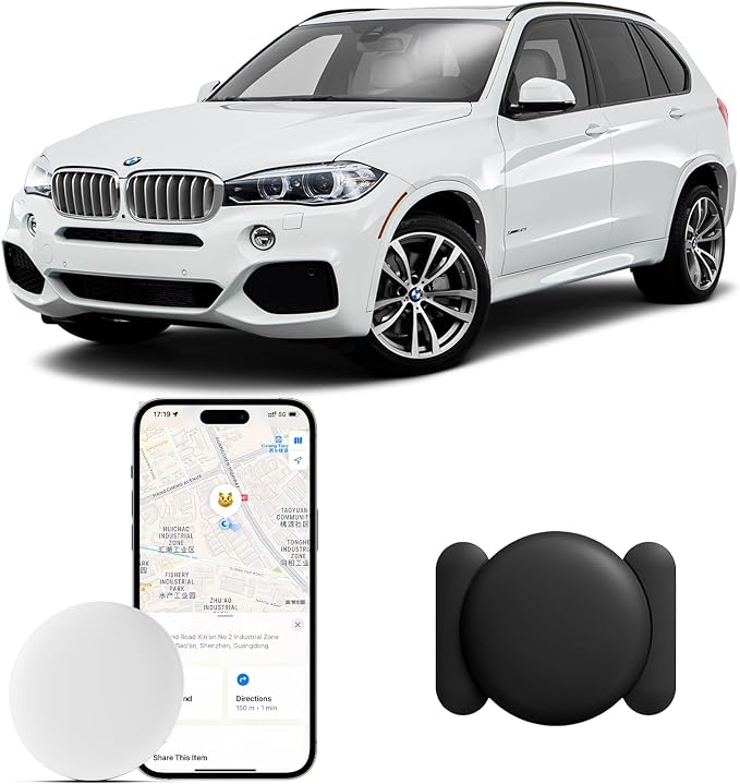 GPS Tracker for Vehicles, 1PCS Real Time Tracking, Tracker Device for Vehicles, Work with Find My (iOS Only), MINI Magnetic Car Tracker Device Hidden, No Monthly Fee, Super Magnetic by HONGTOPH