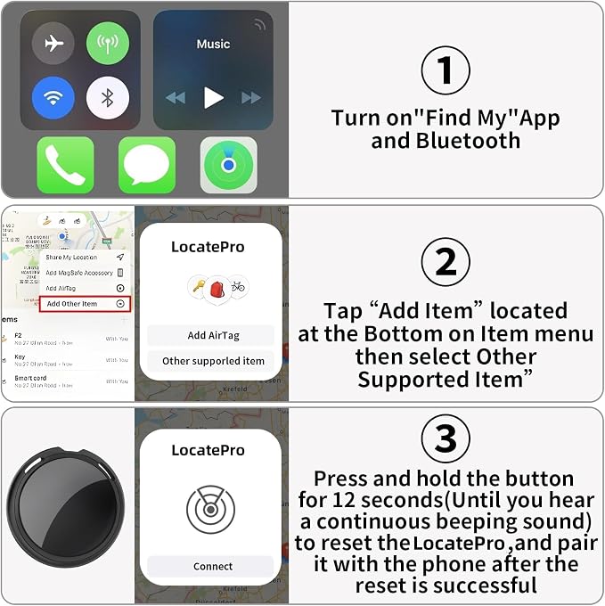 GPS Tracker for Vehicles No Subscription Works with Find My(iOS Only)Hidden | Magnetic Case Mini Car Locator Real-Time Global Tracking Device for Vehicles Motorcycles Waterproof Key Finder No Monthly Fee - Image 7