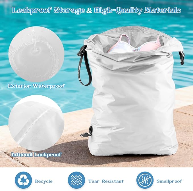 Travel Laundry Bag for Dirty Clothes, Waterproof Compression Bag | Moisture-resistant Vacuum Storage Bag, Space-Saving Laundry Storage Organizer for Cruise, Swimming, Gym - Image 3