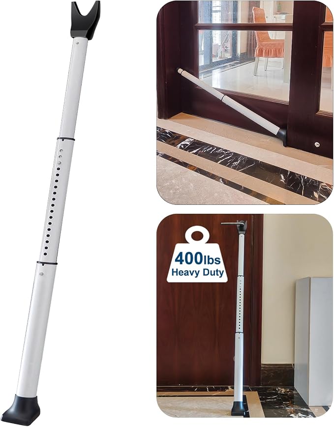 Rerishom Door Security Bar, Heavy Duty Door Stopper Jammer for Hotel | Locking Security Bar for Door, Adjustable Home Security Barricade for Apartment, Hotel Room and Screen Door by HuiQiuRerishomLtd