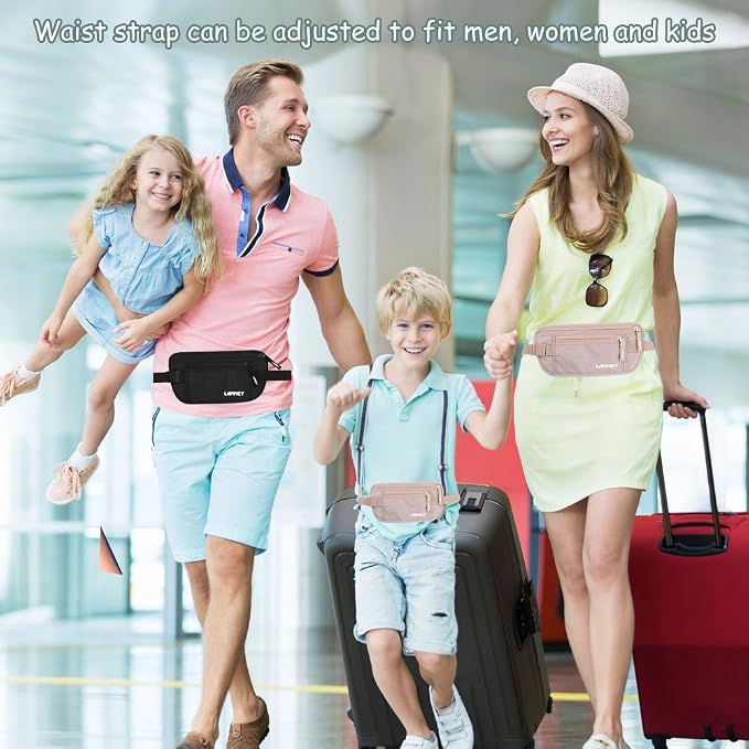 Money Belt for Travel Women and Men Slim Hidden Travel Wallet with RFID Blocking - Image 7