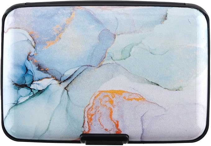 RFID Blocking Credit Card Holder for Men Women - Stylish Travel Wallet - Best protection for Bank Debit, ID, ATM, Cards against Scanning Criminals (Marbling) - Image 2