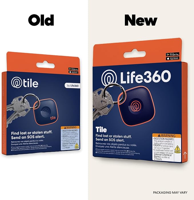 Life360 Tile - Bluetooth Tracker, Keys Finder and Item Locator for Keys, Bags and More. Phone Finder. Both iOS and Android Compatible. 1-Pack (Navy Blaze) - Image 2