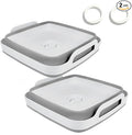 Collapsible Wash Basin with Drain Plug - 2.4 Gallon Foldable Kitchen Sink for Baby Bottles, RV Camping, Space-Saving Dish Tub (Gray-Gray) by Gimwa-foldtokeepopenformore