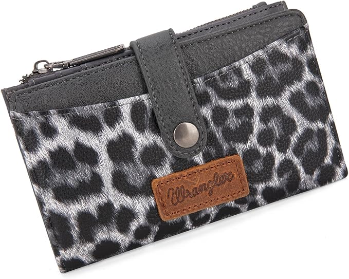 Wrangler Wallet for Women Bifold Card Holder with Zipper and ID Window - Image 4