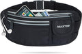 Slim Running Belt Fanny Packs for Women Men, Reflective Waist Pack Phone Holder for Walking Fitness Workout Exercise,Water Resistant Running Travel Belt Bag Jogging Pouch, Gym Accessories for Runner by MAXTOP