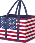 BALEINE 1PK Reusable Grocery Bags, Heavy Duty Shopping Tote Bag | 12'' Long Handles, Reinforced Bottom Keeps Upright, Fold Flat Storage, Water-Resistant Shopping Bag, Multiple Color Options by BALEINE