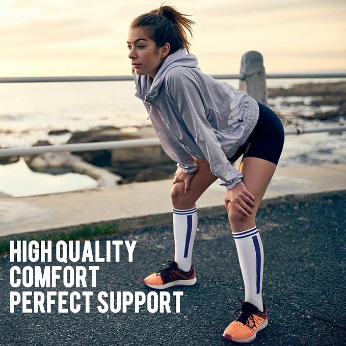 ACTINPUT Copper Compression Socks Men & Women 4 Pairs,Best Support for Nurses,Running,FLying,Athletic - Image 4