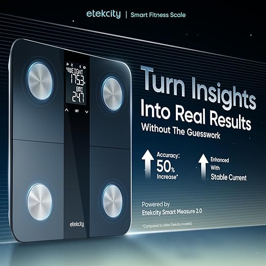 Etekcity Upgraded Smart Scale for Body Weight Fat and BMI, FSA Eligible | HSA Eligible, Bathroom Scale with Muscle Mass, 13 Metrics, Large Display, Offline Mode and App Connection - Image 2