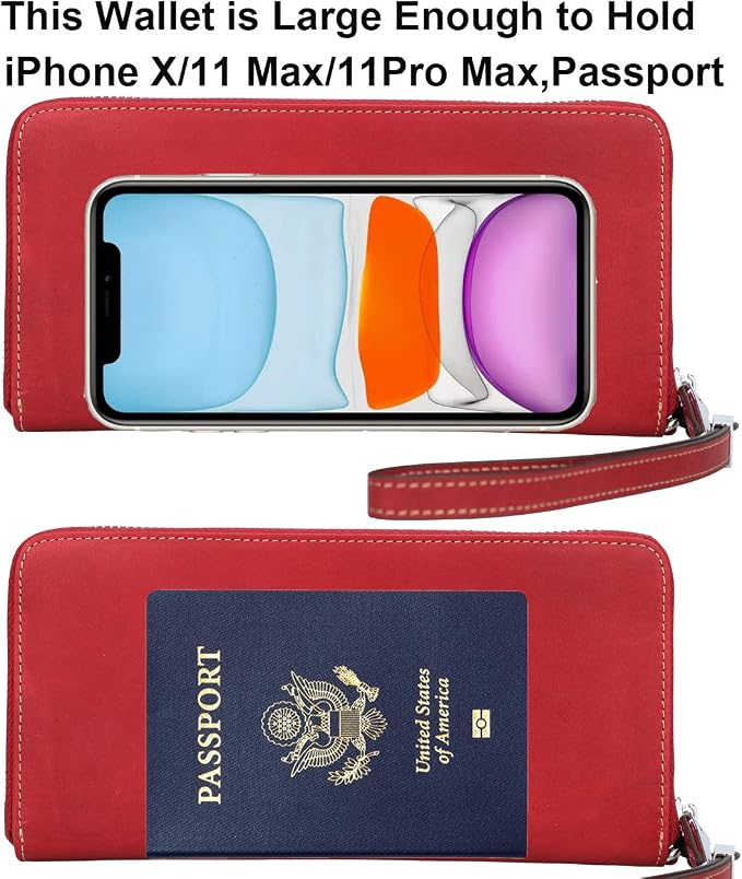 Small Compact Women Wallet RFID Blocking Genuine Leather Bifold Purse with ID Windows - Image 5