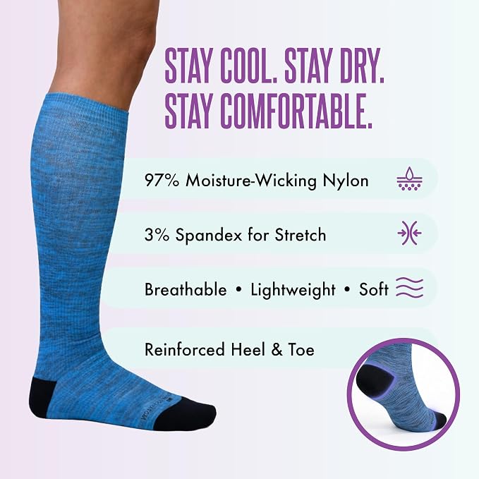 Crazy Compression Socks, Comfortable Support Socks for Recovery, Travel, Hiking, and Long-Hour Comfort w/Fun Designs - Image 5