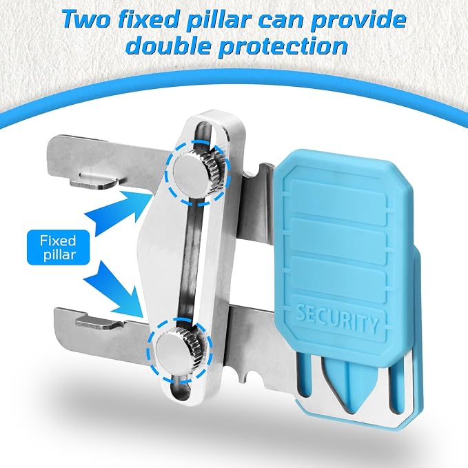 Retractable Portable Door Lock，Automatically adapts to Doors of Different Sizes，Suitable for Travel Hotels Apartments Universities，1 Pack - Image 5