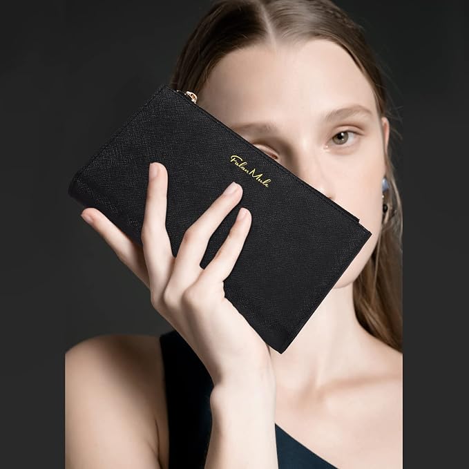 Wallets for Women Trifold Wristlet Wallets Large Capacity RFID Blocking Ladies Purse Credit Card Holder - Image 6