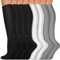 Copper Compression Socks 15-20 mmHg for Men & Women 8 Pairs – Circulation Support for Nurses, Travel, Running, Hiking, Soccer by Iseasoo