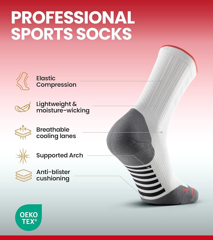 RUIXUE Compression Socks Men Women, Graduated 15-20mmHg Support Breathable for Travel Flight Running Cycling Daily Use - Image 2