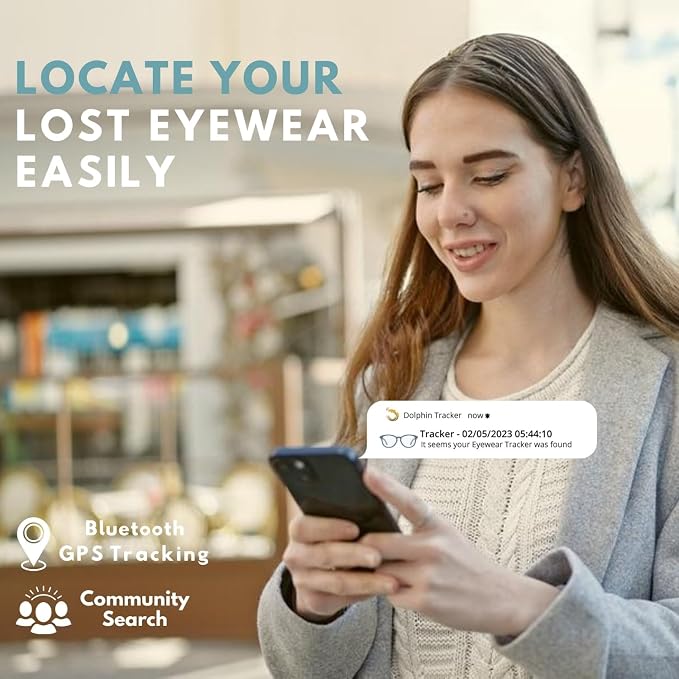 Glasses Tracker for Apple iOS| Apple Find My Alternate| Locate Spectacles, Find Eyewear, Never Lose Sunshades| Light Weight, Small Size, fit All Specs Size| Battery, Charger, Accessory Included - Image 3