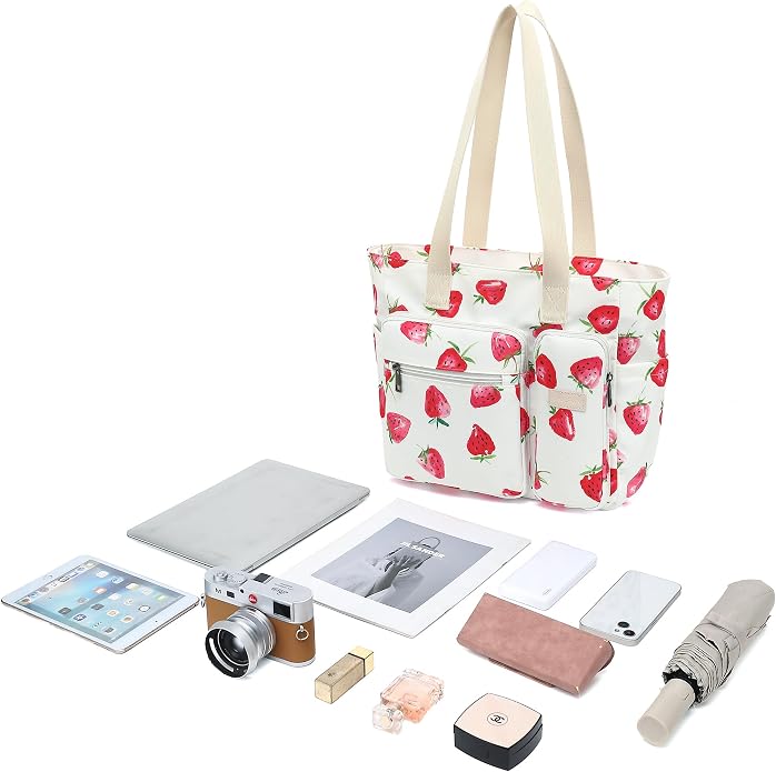 Women Tote Bag With Muti-Pockets,Lightweight Shoulder Bag,Large Capacity Handbag for Travel, Work, Gym - Image 2