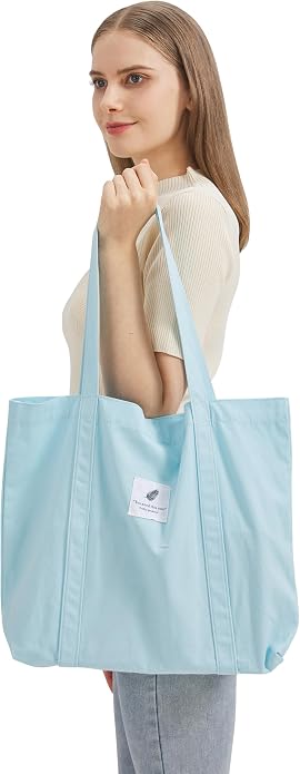 TeeYee Women Tote Bag Foldable Shoulder Bag for Travel Work | Solid Color Shopper,Lightweight & Portable,Wide & Reinforced Handles,Multi-Purpose Use,Soft & Sturdy,Machine Washable - Image 5