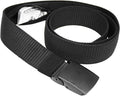 Money Belts for Travel for Men, Nylon Military Tactical Mens with Zinc Alloy Buckle, Security Money Belt with Hidden Money Pocket - Black by AIKELIDA