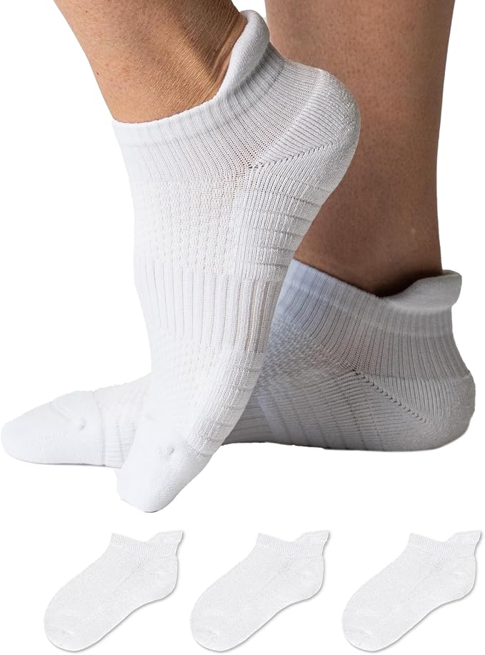 Viasox Ankle Compression Socks for Women & Men 3 Pack, 14 mmHg Support Improves Circulation, Extra Cushioned by Viasox