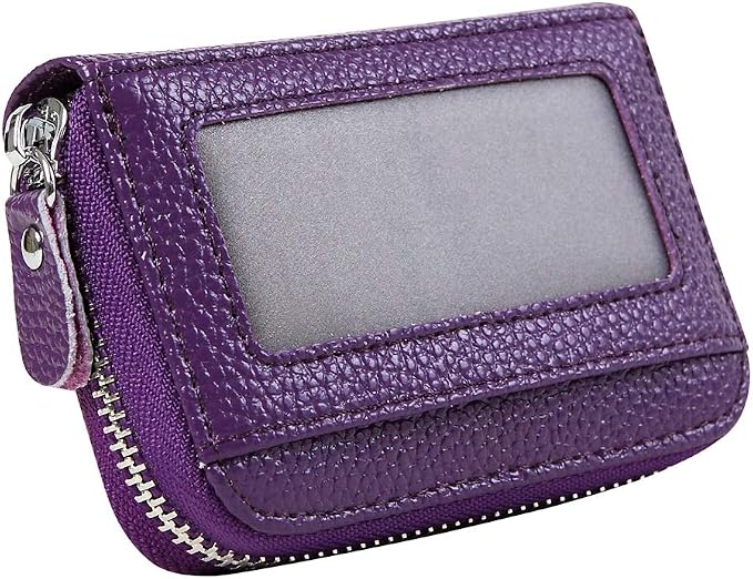Women's RFID Blocking 12 Slots Credit Card Holder Leather Accordion Wallet - Image 8