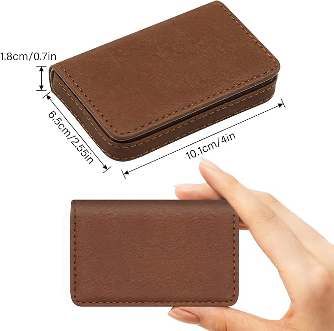RFID Blocking Wallet - Minimalist Leather Business Credit Card Holder (A52-20) - Image 2