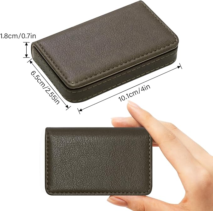 RFID Blocking Wallet - Minimalist Leather Business Credit Card Holder (A65-01) - Image 2