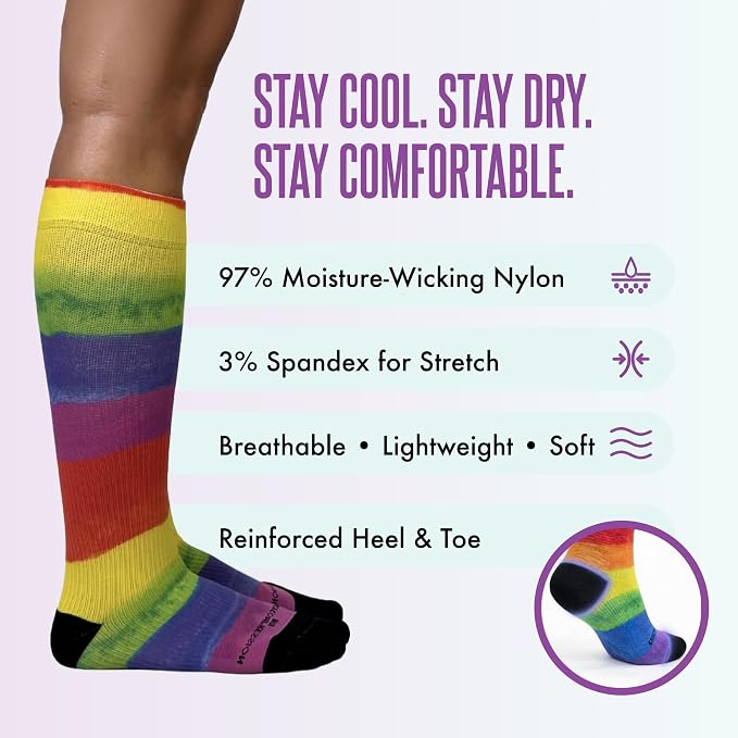 Crazy Compression Socks, Comfortable Support Socks for Recovery, Travel, Hiking, and Long-Hour Comfort w/Fun Designs - Image 5